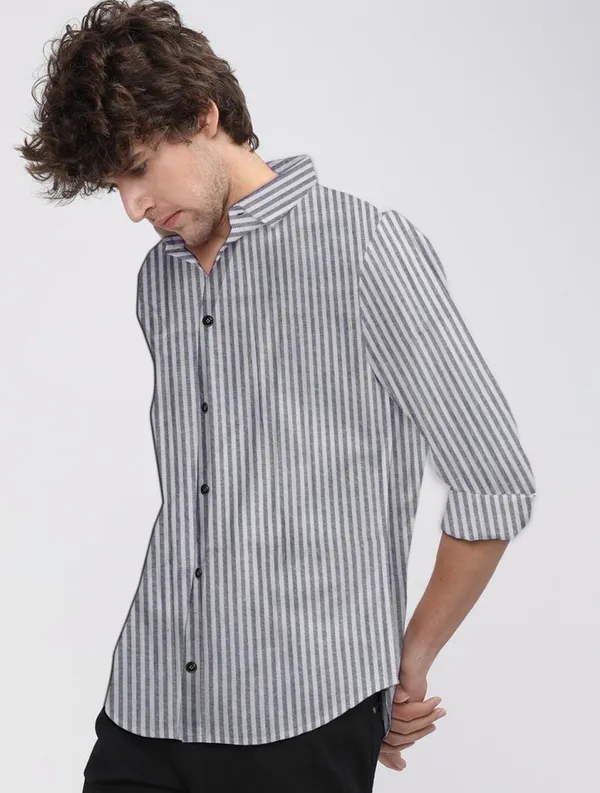 Grey_Cotton_Blend_Casual_Wear_Shirt_For_Men